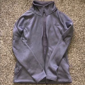 North face gray zip up